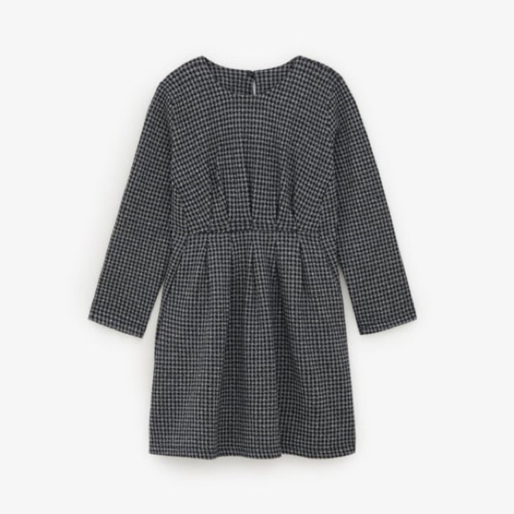 Girl’s Gray Zara Gingham Checked Dress (Size 13-14)
